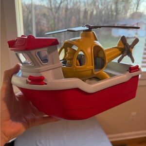 Green toys Toy Boat with Helicopter